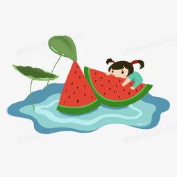 吃瓜小孩头像卡通,趣味横生的童年瞬间